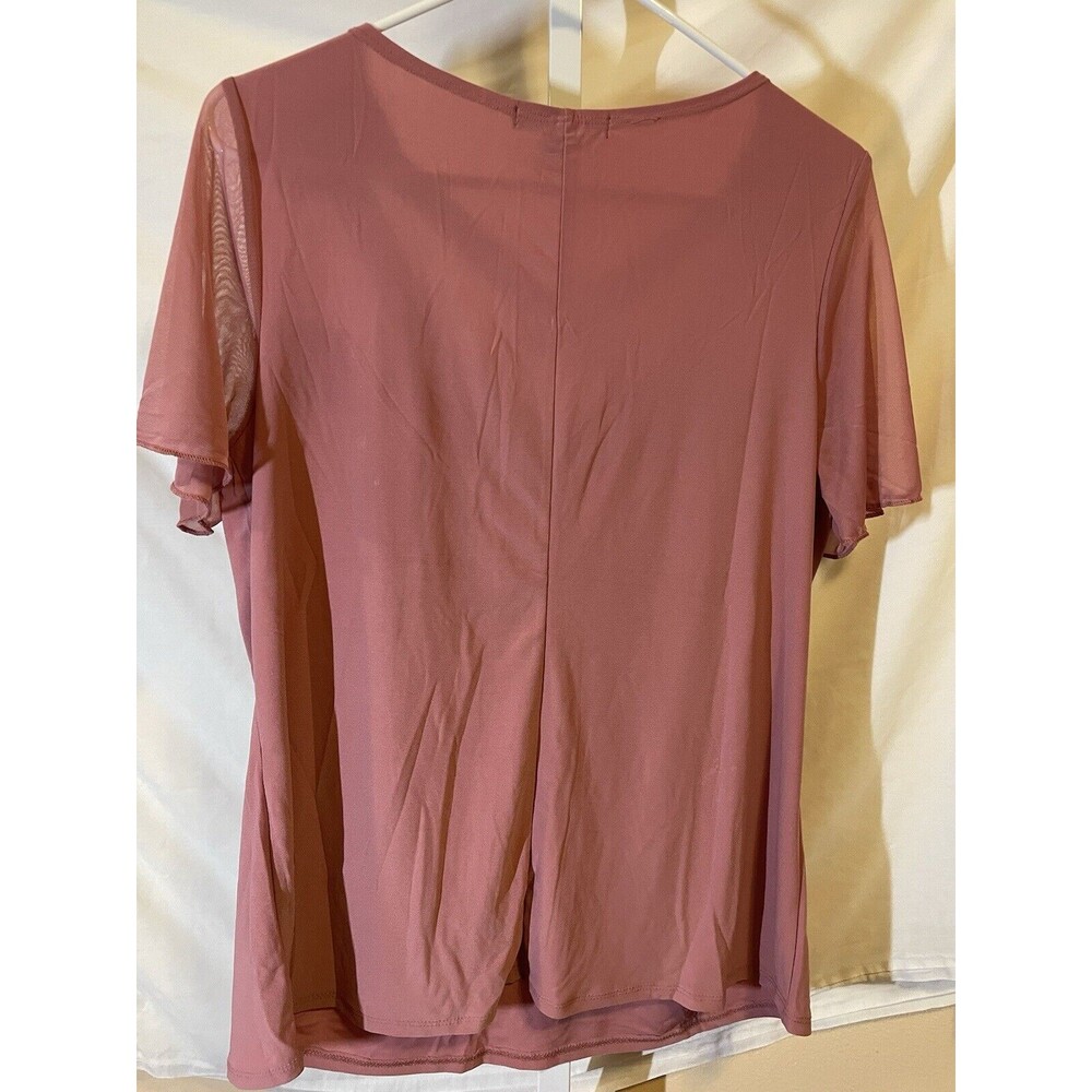 Adele & May Blouse Dusty Pink Rhinestone Accent XL - Picture 4 of 4